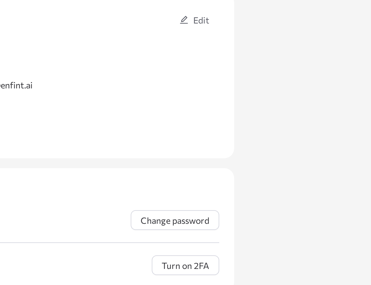 Account tab with the Personal information and Customer organization sections