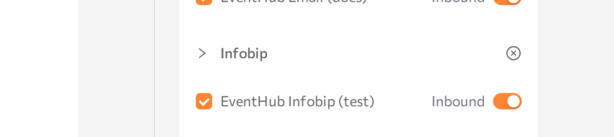 agent page Communication channels card with the Infobip connection ticked and Inbound enabled
